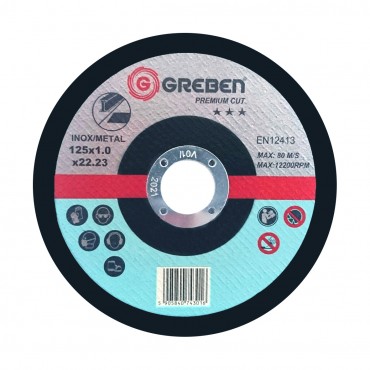 Tarcza do cięcia Inox/stal GREBEN Premium 125x1x22