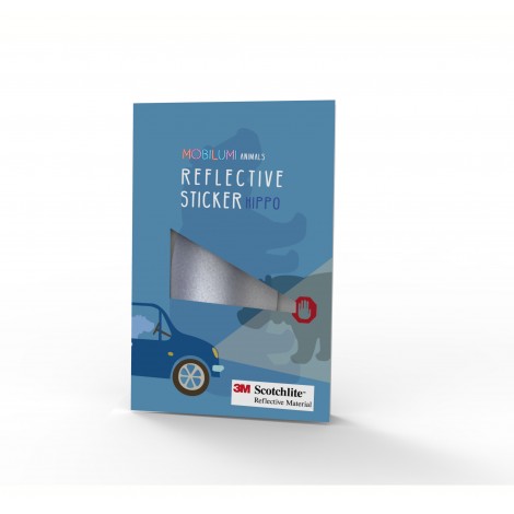 3 szt.- Odblaskowe Naklejki 3M HIPOPOTAM,zest.3szt