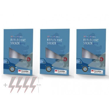 3 szt.- Odblaskowe Naklejki 3M HIPOPOTAM,zest.3szt