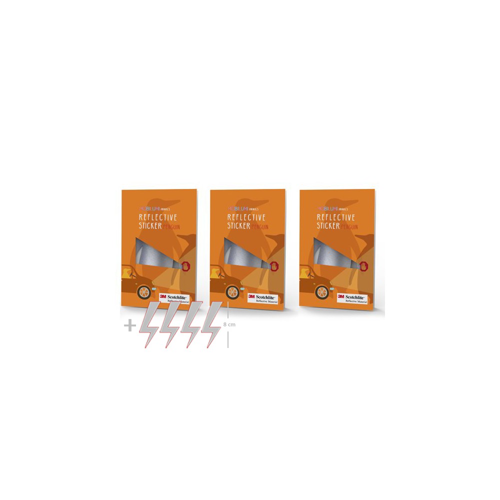 3 szt.- Odblaskowe Naklejki 3M PINGWIN, zest. 3szt