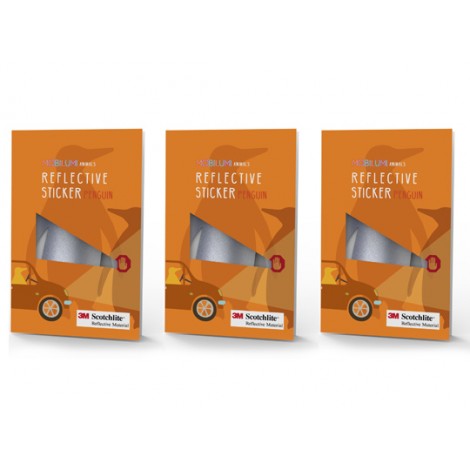 3 szt.- Odblaskowe Naklejki 3M PINGWIN, zest. 3szt