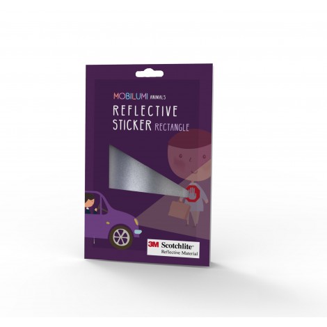 3 szt.- Odblaskowe Naklejki 3M PROSTOKĄT, zest.3sz