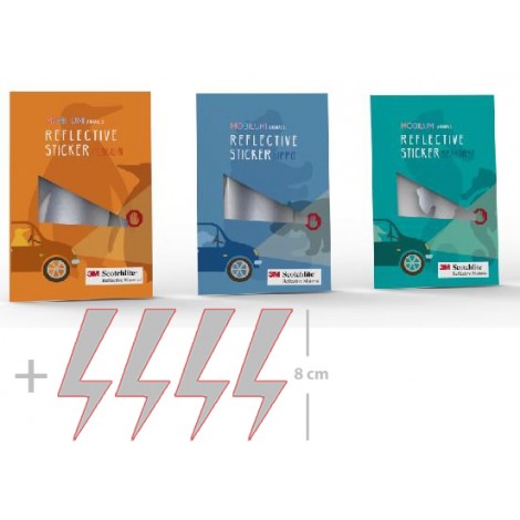 3 szt.- Odblaskowe Naklejki ZWIERZAKI, zestaw 3szt