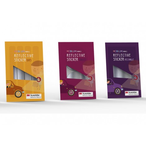 3 szt.- Odblaskowe Naklejki 3M FIGURY, zestaw 3szt