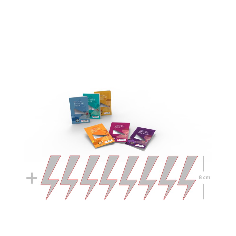 6 szt.- Odblaskowe Naklejki 3M ZWIERZAKI I FIGURY