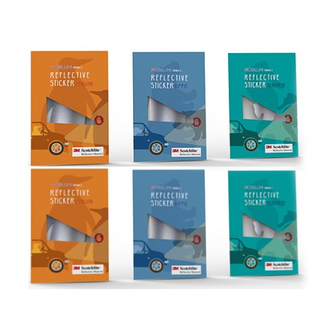 6 szt.-Odblaskowe Naklejki 3M ZWIERZAKI