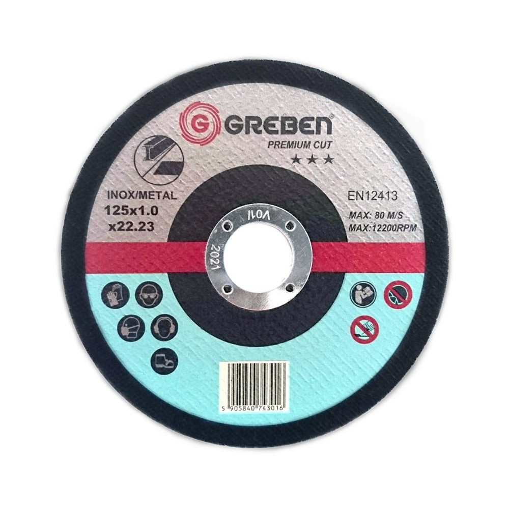 Tarcza do cięcia Inox/stal GREBEN Premium 115x1x22