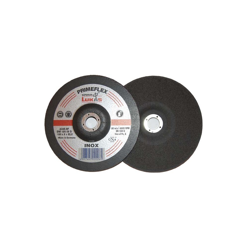 Tarcza szlifierska stal INOX Fi 180mm x 6mm x 22mm